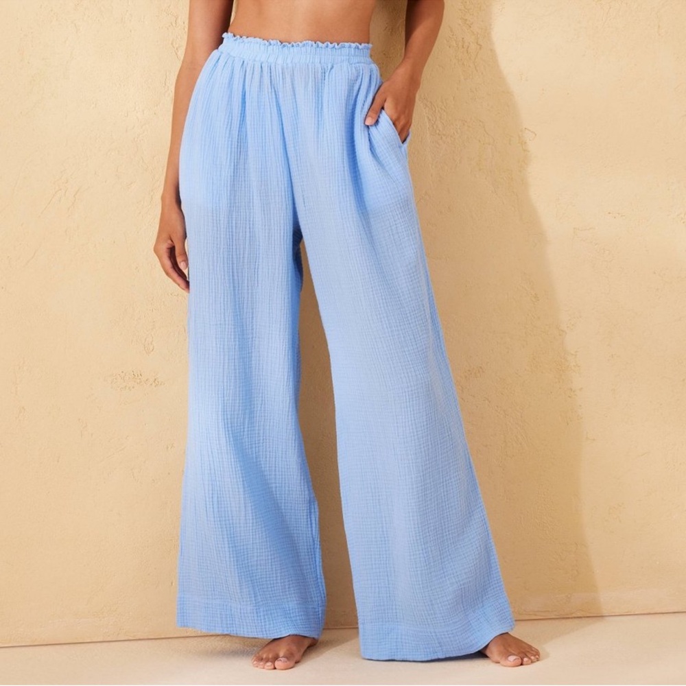 Shade and Shore Gauze SET Women's Light Blue Swim Cover-Up - Picture 3 of 13